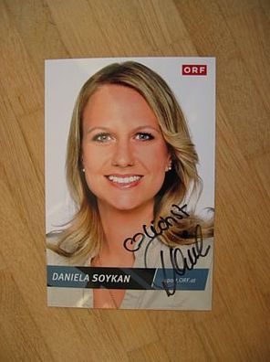 ORF Fernsehmoderatorin Daniela Soykan - handsigniertes Autogramm!!!