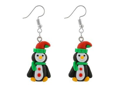 Pinguin Mütze Ohrringe Ohrstecker Miniblings Weihnachtsmann Weihnachten Xmas