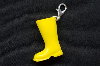Gummistiefel gelb Charm Anhänger Bettelarmband Miniblings Stiefel Regen Garten