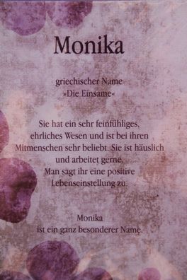 Monika, Namenskarte Monika, Geburtstagskarte Monika, Karte Monika