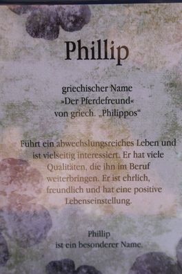 Phillip, Namenskarte Phillip, Geburtstagskarte Phillip, Karte Phillip