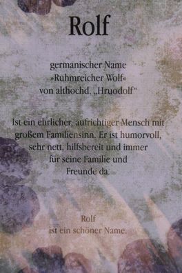 Rolf, Namenskarte Rolf, Geburtstagskarte Rolf, Karte Rolf