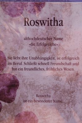 Roswitha, Namenskarte Roswitha, Geburtstagskarte Roswitha, Karte Roswitha