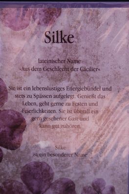 Silke, Namenskarte Silke, Geburtstagskarte Silke, Karte Silke