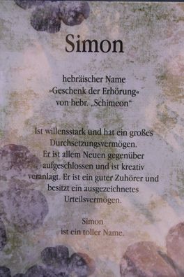 Simon, Namenskarte Simon, Geburtstagskarte Simon, Karte Simon