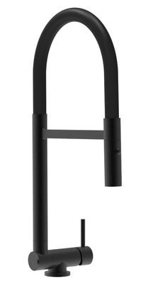 Chrom Mattschwarz Unterfenster Küchenmischer klappbar 2strahl Brause 4,5 cm schwarz
