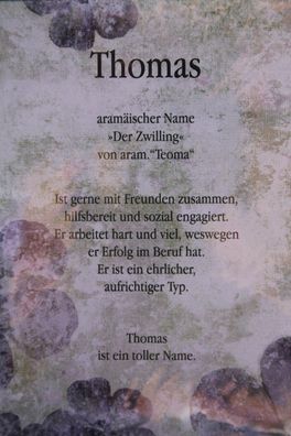 Thomas, Namenskarte Thomas, Geburtstagskarte Thomas, Namen Thomas