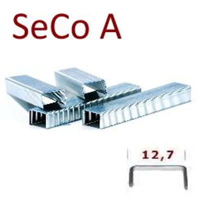 Heftklammern SeCo A | 8-16 mm | Stahl verzinkt 5.000 Klammern : 8 mm 5.000 Stück