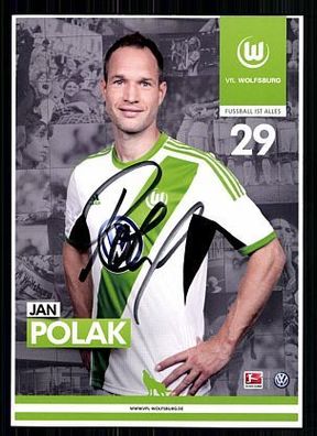 Jan Polak VFL Wolfsburg 2013-14 Autogrammkarte + A 59358