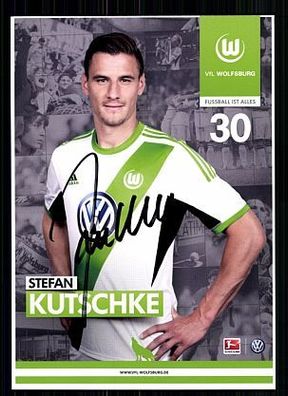 Sven Kutschke VFL Wolfsburg 2013-14 Autogrammkarte + A 59359