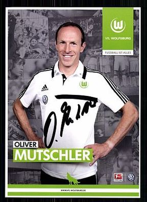 Oliver Mutschler VFL Wolfsburg 2013-14 Autogrammkarte + A 59366