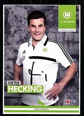 Dieter Hecking VFL Wolfsburg 2013-14 Autogrammkarte + A 59368