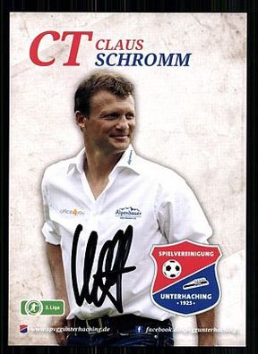 Claus Schromm SpVgg Unterhaching 2013-14 Autogrammkarte + A 59372