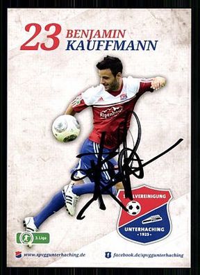 Benjamin Kauffmann SpVgg Unterhaching 2013-14 Autogrammkarte + A 59391