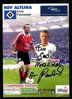 Erwin Piechowiak Hamburger SV Autogrammkarte Original Signiert + A 59447