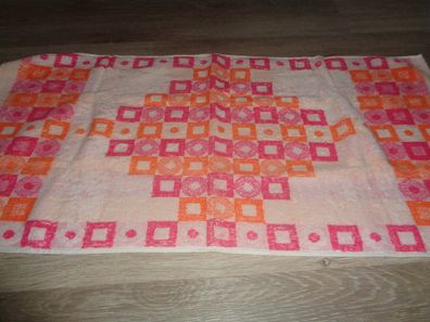 Handtuch aus DDR Zeiten--rosa, orange 44 x 90cm