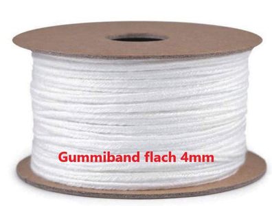 1,20€//1m Qualitäts Gummilitze 4 mm x 5 m gummi gummiband Schlüpfergummi