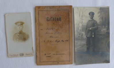 Soldbuch Königreich Sachsen Infanterie Reg. 178 von 1899 bis 1901 + 2 Fotos