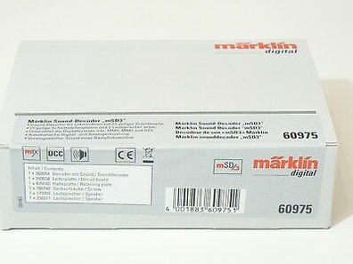 Märklin H0 60975, Sound Decoder mSD3 (Dampflok), MTC/21pol (mfx/ DCC/ MM), neu