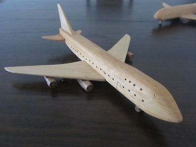 Passagierflugzeug Flugzeug Jumbo Jet Jumbojet Flieger Holz Handarbeit