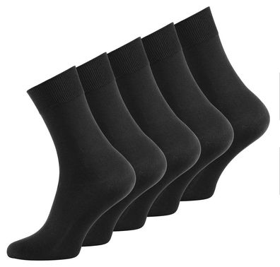 5 - 20 Paar Socken 100% Baumwolle schwarz Damen Herren Größe 35-50 Anzugsocke