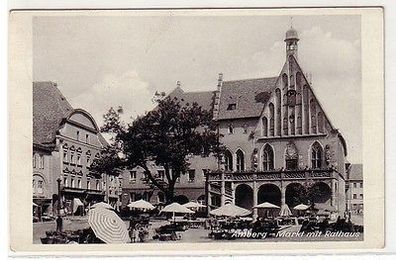 62024 Ak Amberg Markt mit Rathaus um 1930