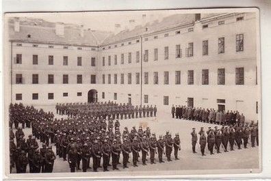 61807 Foto Ak Salzburg Appell auf dem Kasernenhof um 1940