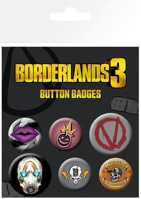 GB Eye Borderlands 3 Ansteckbutton-Set, 6 -teilig Badge Pack Buttons NEU