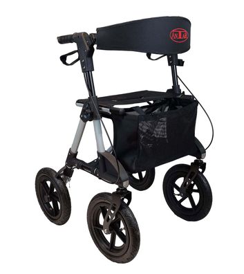 Antar Leichtgewicht Outdoor Rollator mit Luftbereifung Aluminium faltbar 8,7kg