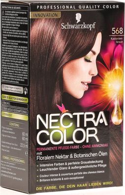 Nectra Color permanente Pflege Haarfarbe Nr. 568 Kastanienbraun 142,5 ml 1-er Pack