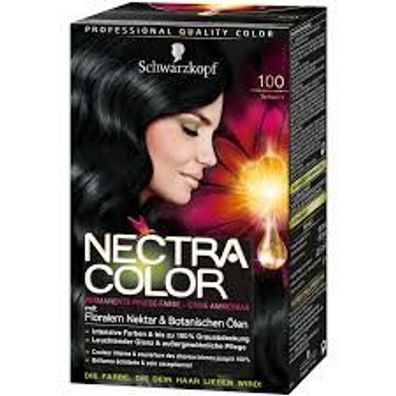 Nectra Color permanente Pflege Haarfarbe Nr. 100 schwarz 142,5 ml 1-er Pack