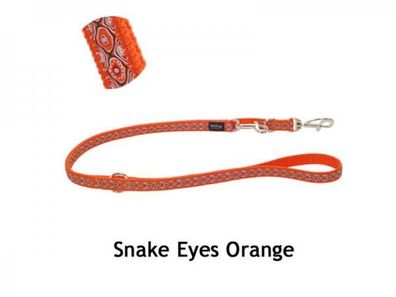 Red Dingo Snake Eyes Orange Hundeleine Nylon Breite 12 mm Länge 2 m orange