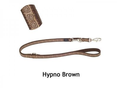 Red Dingo Hypno Brown Hundeleine Nylon Breite 25 mm Länge 2 m braun
