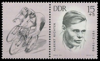 DDR Zusammendruck Nr WZd77 postfrisch WAAGR PAAR SBB7376