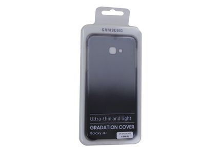 Original Samsung Galaxy J4+ Gradation Cover Schutzhülle Hülle Case Schwarz OVP