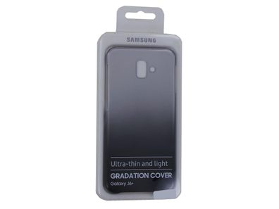 Original Samsung Galaxy J6+ Gradation Cover Schutzhülle Hülle Case Schwarz OVP