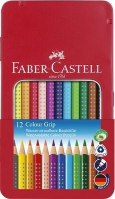 Buntstift Colour GRIP - 12 Farben, Metalletui 112413