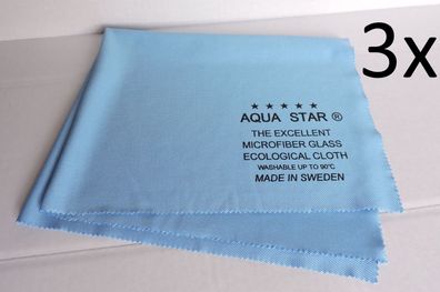 Aqua Star® Reinigungstuch - Im Dreierpack (identisch mit Glasswonder®) 39 x 51 cm