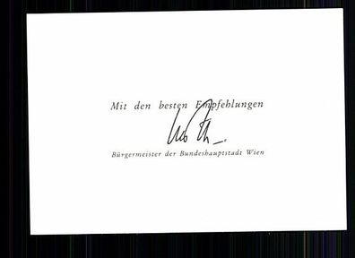 Bürgermeister Wien TOP Original Signiert + 9825