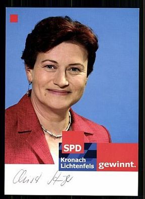 Christa Steiger SPD Autogrammkarte Original Signiert + 9467