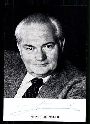 Heinz G. Konsalik ( + 1999) TOP AK Original Signiert Schriftsteller/ Autor + 76951