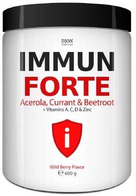 Dion sport Immune Forte 600g Vitamin A, C, D, Mineral Zinc, Acelora, Blackcurran...