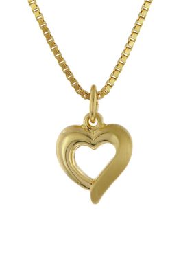 trendor Schmuck Halskette mit Herz-Anhänger Gold auf Silber 925 75716