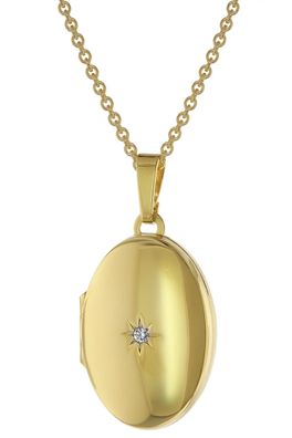 trendor Schmuck Medaillon mit Damen-Halskette Gold auf Silber 75731