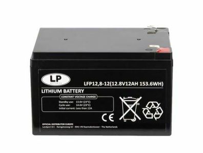 LFP12.8-12 Lithium LiFePo4 12.8V/12Ah Caravan, Boot, Solar 1,7kg >2000 Zyklen