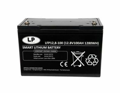 LFP12.8-100 Lithium LiFePo4 12.8V/100Ah Caravan, Boot, Solar 13,6kg >2000 Zyklen