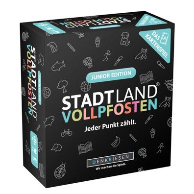 Stadt Land Vollpfosten Junior Edition Das Kartenspiel ab 12 Jahren Reisespiel