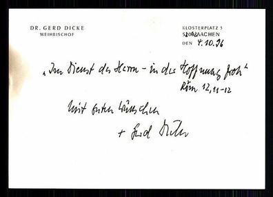 Gerd Dicke TOP Original Signiert Kirche + 9328