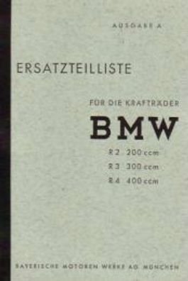 Eratzteile-Liste BMW Motorräder, R2 , R3 , R 4 Serie 1-5