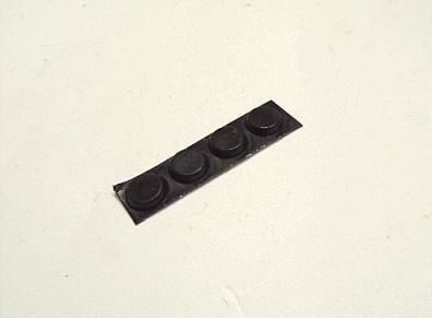 4x Gummifuss Gerätefuss Fuß Gehäuse Puffer selbstklebend rund schwarz 12 x 3 mm